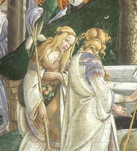 21 Дочери Иофора Деталь фрески Юность Моисея 1481 Рим Сикстинская - фото 22