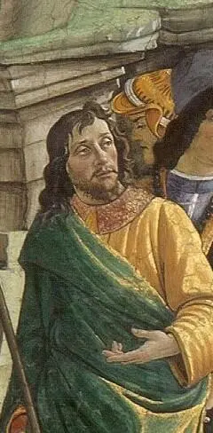 22 Голова Моисея Деталь фрески Юность Моисея 23 Благовещение 1490е гг - фото 23