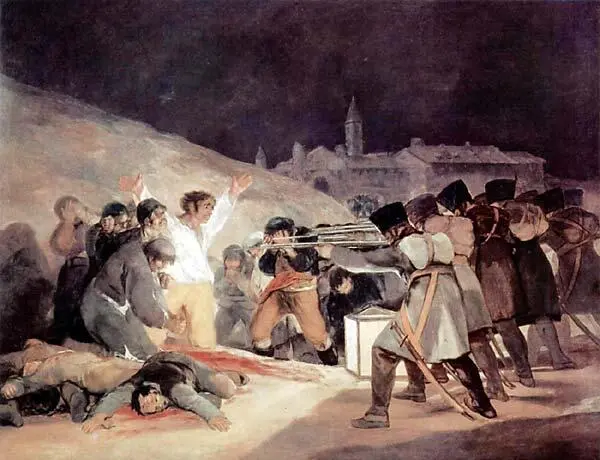 Франсиско Гойя Расстрел мадридских повстанцев в ночь на 3 мая 1808 года 1814 - фото 29