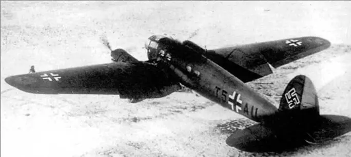 Не111Н2 бортовой код E5AU на заснеженном германском аэродроме тми - фото 78