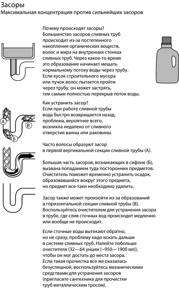 Рис 628 Попытайтесь устранить засор с помощью химического очистителя - фото 183