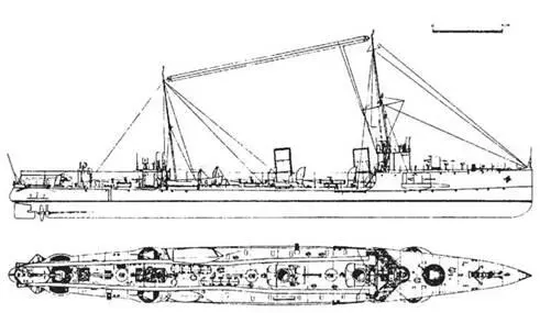 Эскадренный миноносец Лейтенант Шестаков 1909 г Наружный вид и вид - фото 53