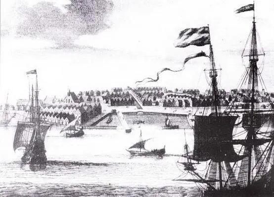 Судоходство в Ньюйоркском порту гравюра Питера Шенка 1690 г Два небольших - фото 38