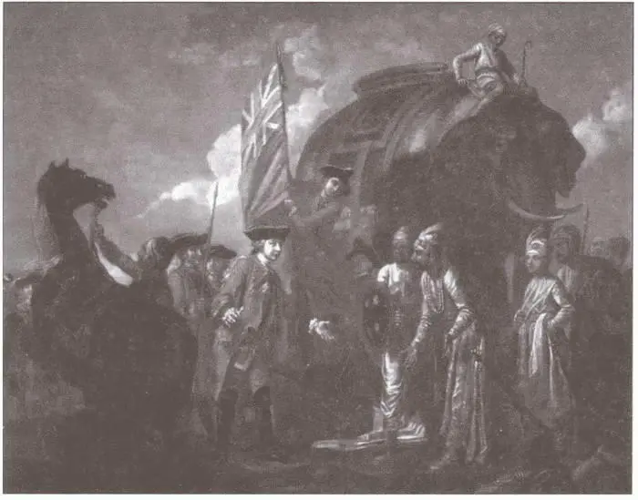 Роберт Клайв встречается с Мир Джафаром после битвы при Плесси 23 июня 1757 г - фото 10