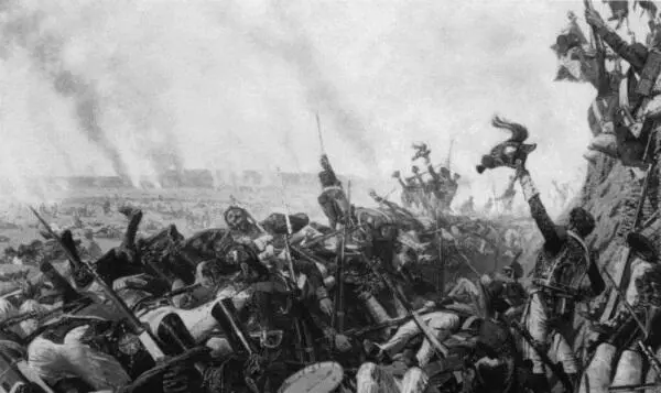 Конец Бородинского боя Художник ВП Верещагин Вахмистр Семен Ермолаев чей - фото 33