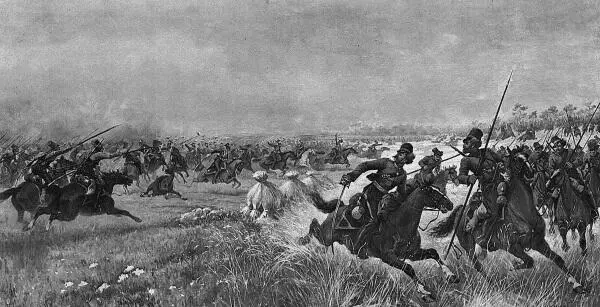 Дело казаков Платова под Миром 9 июля 1812 г Художник ВВ Мазуровский Высшей - фото 81