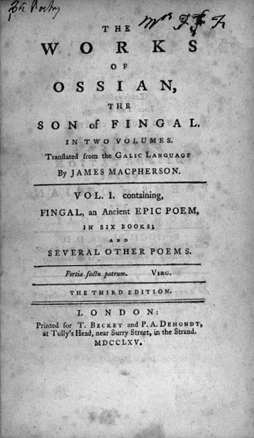 Фингал древняя поэма сочиненная Оссианом Издание 1765 года В 1760 году - фото 5