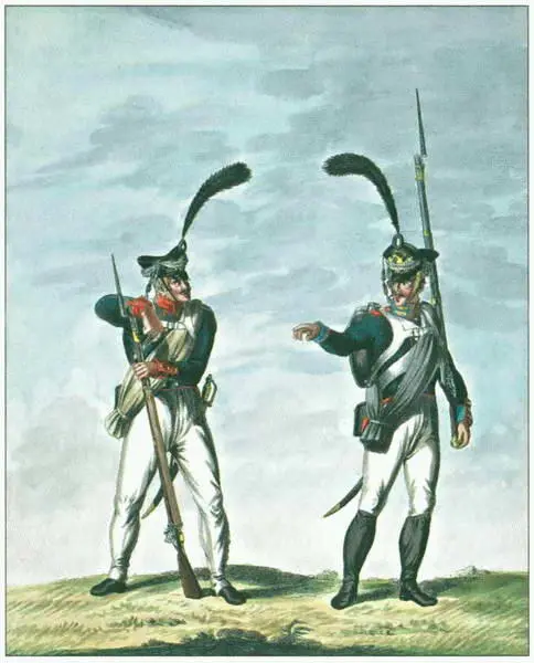 Армейский гренадер и солдат лейбгвардии Семеновского полка И Каппи 1815 г - фото 129