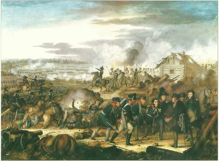 Ранение ПИ Багратиона в Бородинском бою Жерен ИМ 1816 г Лейбгвардии - фото 145