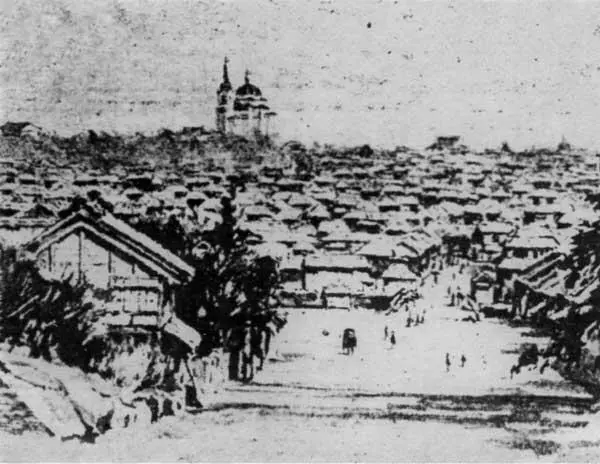 Вид токийского района Канда около 1900 г На заднем плане Токийский Собор - фото 9