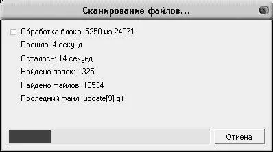 Рис 531 Информация о ходе сканирования выбранного раздела После того как - фото 106