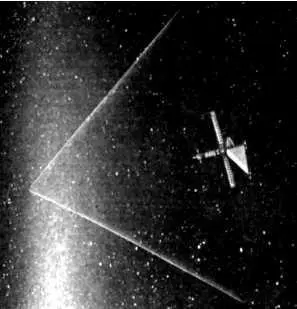 Рис 11 Межзвездный корабль со световым парусом освещаемым лазерным лучом из - фото 11