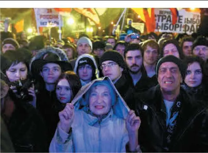Фотография Протесты 5 декабря 2012 года Либеральная интеллигенция поет все - фото 3
