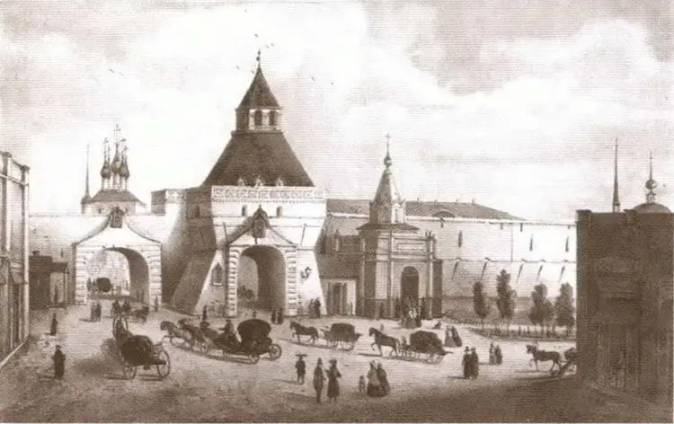 Москва Ильинские ворота в Китайгороде Литография 1863 г Элеонора - фото 14