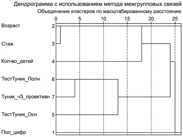 Рис 2 Кластерный анализ параметров теста удовлетворенности супружескими - фото 11