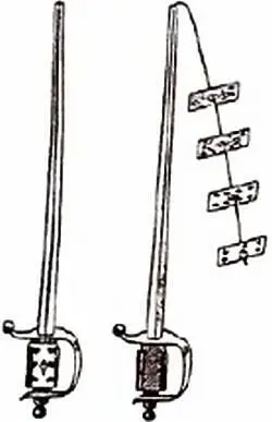 Карты прячутся в рукоятке шпаги и с помощью нити или эластичной резинки - фото 16