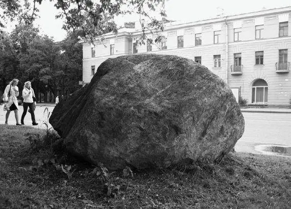 Валун на углу Гданьской улицы и проспекта Энгельса Фото автора июнь 2009 г - фото 192