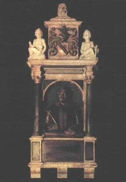 В бюсте Шекспира в церкви Святой Троицы сделанном при жизни его вдовы и - фото 86