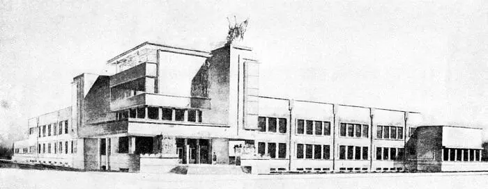 Проект перестройки фабрикикухни в школьное здание Арх ЯИ Галкин 1934 г - фото 17