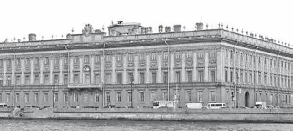 Вид на Мраморный дворец с Невы Вытянутая правая рука укажет на Мраморный - фото 41