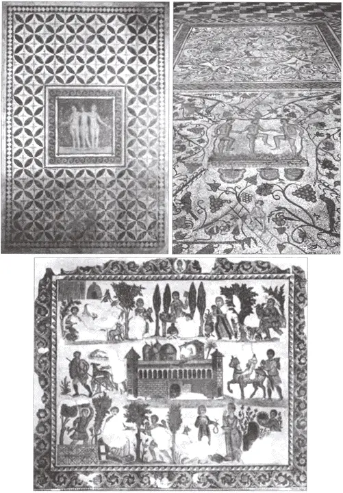 Три грации Деталь римской мозаики вверху слева Мозаика из так называемого - фото 2