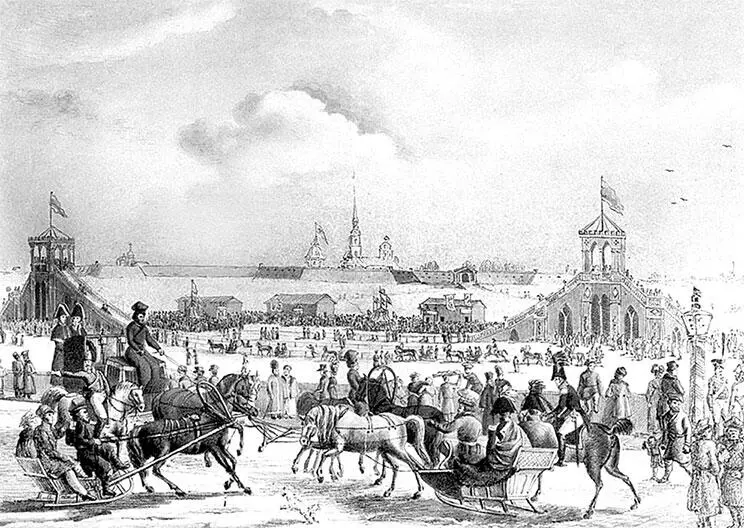 Н Серракаприола Катальные горы на Большой Неве 1817 г А Автаномов - фото 297