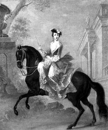 Г Х Гроот Портрет великой княжны Екатерины Алексеевны на коне 1744 г Л - фото 378