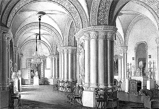 Э П Гау Готическая гостиная великих княжон 1868 г 21 февраля 1855 г тело - фото 418