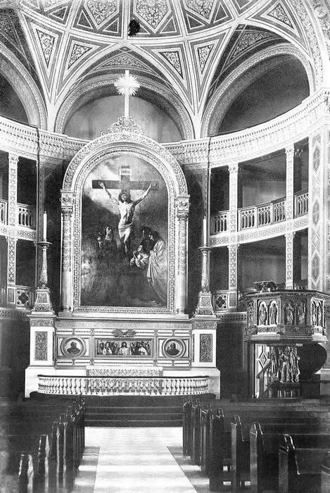 Алтарь церкви Святого Петра Фотография 1900х годов Орган церкви Святого - фото 69