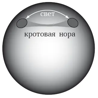 Рис 87 Кротовая нора в замкнутй вселенной Итак имеется принципиальная - фото 68
