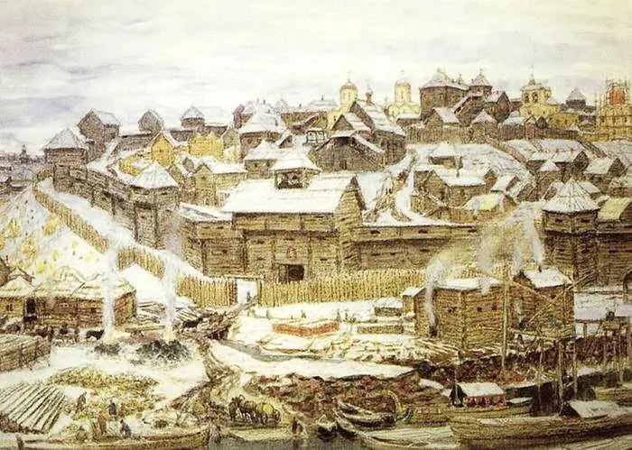 А М Васнецов Московский Кремль при Иване Калите 1921 г В И Суриков - фото 35