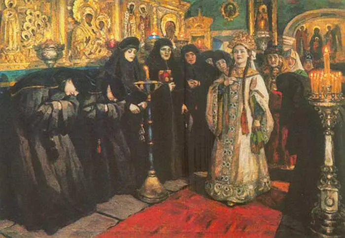 В И Суриков Посещение царевной женского монастыря 1912 г A M - фото 36