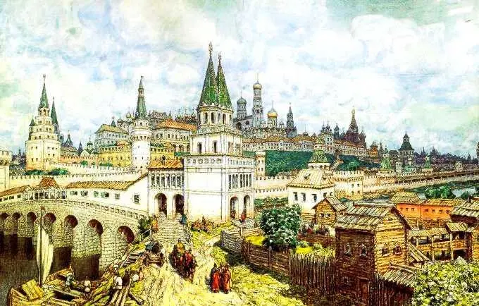 A M Васнецов Московский Кремль в XVII столетии 1903 г И Я Билибин - фото 39