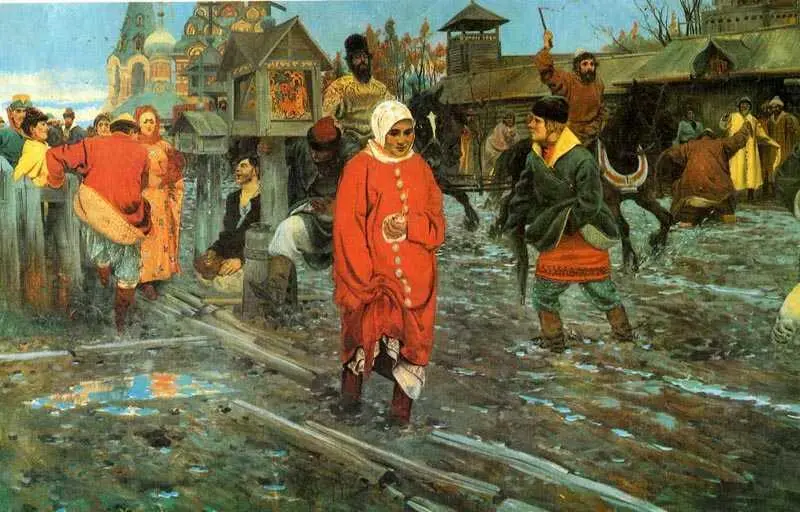 А П Рябушкин Московская улица XVII века в праздничный день 1895 г М П - фото 68