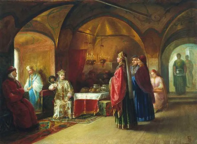 М П Клодт Терем царевен Мария Милославская 1878 г A M Васнецов - фото 69