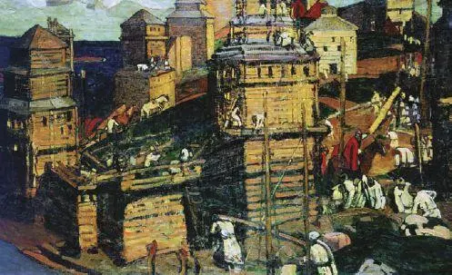 Николай Рерих Город строят Николай Рерих Строят ладьи Рассерженного домового - фото 84
