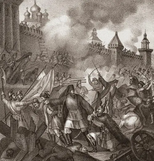 Осада ТроицеСергиевой лавры ляхами 1608 г Гравюра Б Чорикова Столица уже не - фото 376