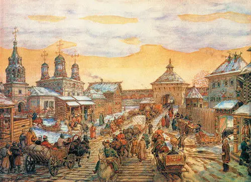 У Мясницких ворот Белого города Худ А Васнецов Утвердив договорную грамоту - фото 386