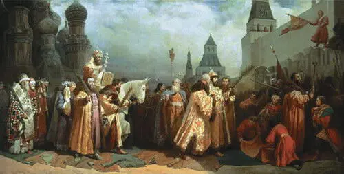 Вербное воскресенье в Москве при царе Алексее Михайловиче Шествие патриарха на - фото 412