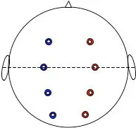 На схеме 8 точек съема фронтальные F3 F4 центральные C3 C4 - фото 43