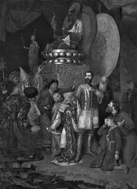 Князь Михаил Черниговский перед ставкой Батыя 1883 г Худ Василий Смирнов В - фото 47