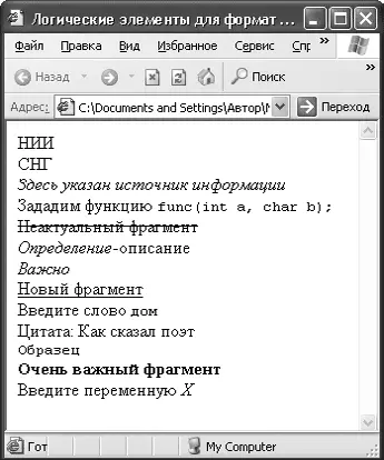 Рис 216Логическое форматирование текста На рис 216 видно что не все - фото 27