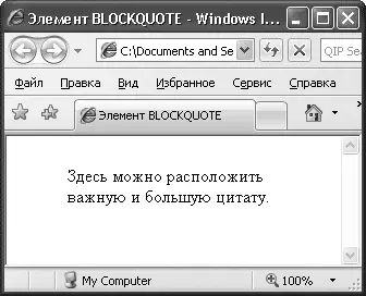 Рис 221Использование элемента BLOCKQUOTE Мы рассмотрели как действует - фото 33