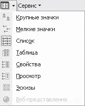 Рис 217Меню Представления Выбранный вид представления обозначен утопленной - фото 37