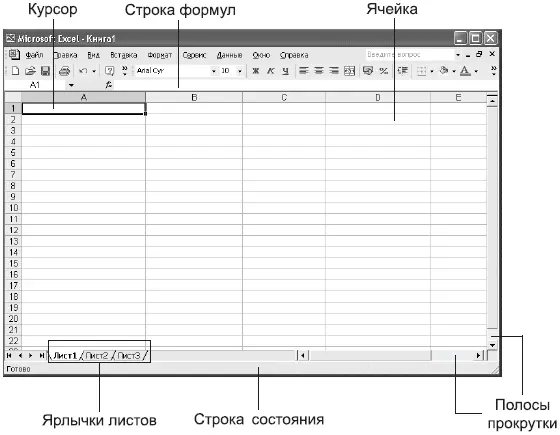 Рис 41Окно Microsoft Excel Правда в зависимости от настроек ваше окно может - фото 107