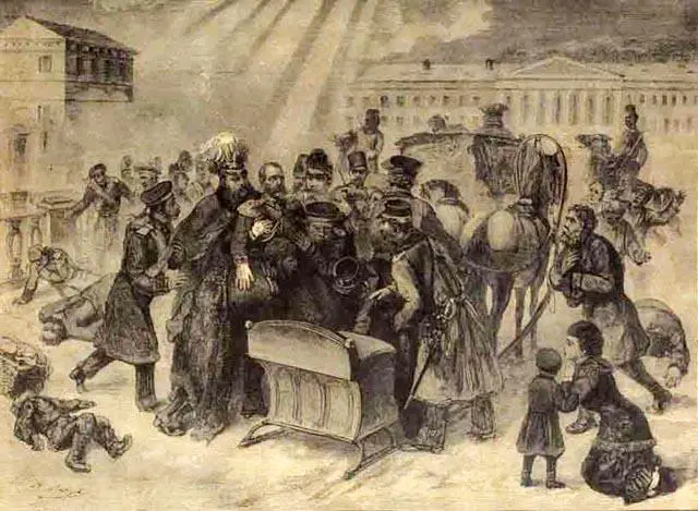 Роковое событие 1 марта на Екатерининском канале в СанктПетербурге Гравюра - фото 23