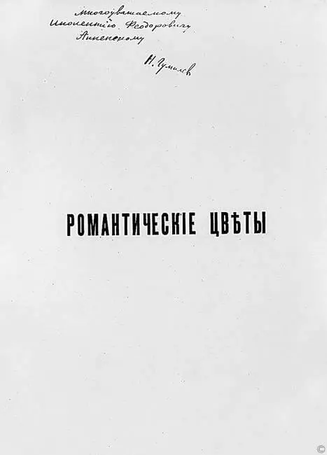 Авантитул книги Н С Гумилева Романтические цветы Париж 1908 с - фото 36