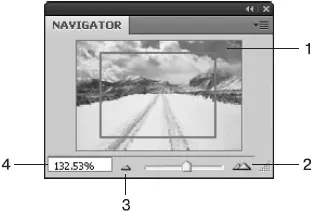 Рис 89Элементы палитры Navigator Навигатор 1 Рабочая область Состоит из - фото 198