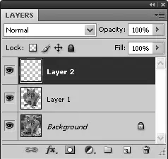 Рис 111Палитра Layers Слои Слои на палитре располагаются один под другим и - фото 259
