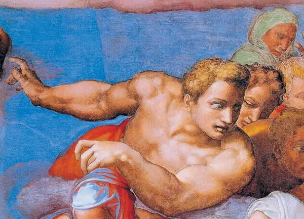 Микеланджело Буонарроти Страшный суд Фрагмент с одним из спасенных - фото 88